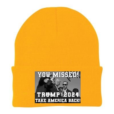 You Missed Trump 2024 Take America Back Pennsylvania Rally Knit Cap Winter Beanie