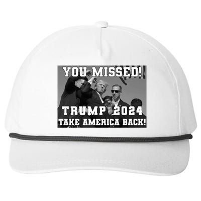 You Missed Trump 2024 Take America Back Pennsylvania Rally Snapback Five-Panel Rope Hat