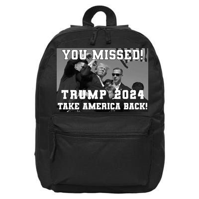 You Missed Trump 2024 Take America Back Pennsylvania Rally 16 in Basic Backpack