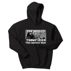 You Missed Trump 2024 Take America Back Pennsylvania Rally Kids Hoodie