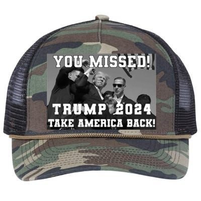 You Missed Trump 2024 Take America Back Pennsylvania Rally Retro Rope Trucker Hat Cap