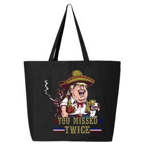 You Missed Twice Cow Western Trump 2024 Cats Dogs 25L Jumbo Tote