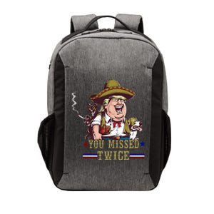 You Missed Twice Cow Western Trump 2024 Cats Dogs Vector Backpack