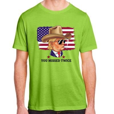 You Missed Twice Western Trump Adult ChromaSoft Performance T-Shirt