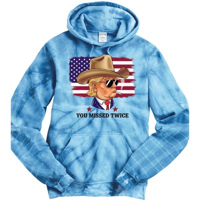 You Missed Twice Western Trump Tie Dye Hoodie