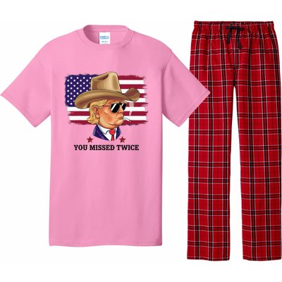 You Missed Twice Western Trump Pajama Set