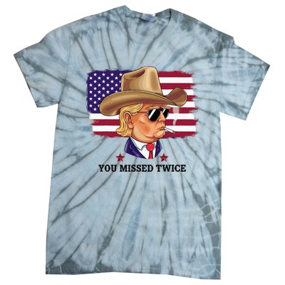 You Missed Twice Western Trump Tie-Dye T-Shirt