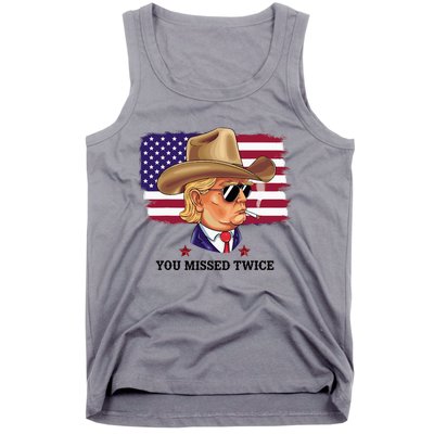 You Missed Twice Western Trump Tank Top