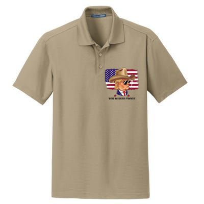 You Missed Twice Western Trump Dry Zone Grid Polo