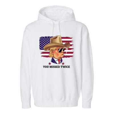 You Missed Twice Western Trump Garment-Dyed Fleece Hoodie