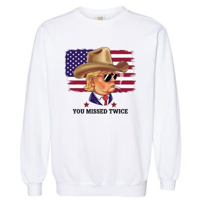 You Missed Twice Western Trump Garment-Dyed Sweatshirt