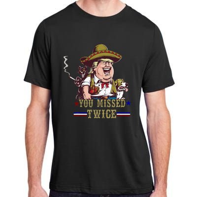 You Missed Twice Cow Western Trump 2024 Cats Dogs Adult ChromaSoft Performance T-Shirt