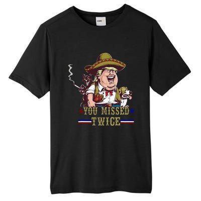 You Missed Twice Cow Western Trump 2024 Cats Dogs Tall Fusion ChromaSoft Performance T-Shirt