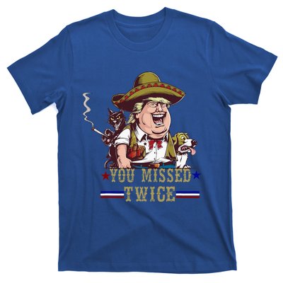 You Missed Twice Cow Western Trump 2024 Cats Dogs T-Shirt