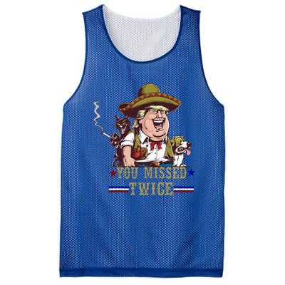 You Missed Twice Cow Western Trump 2024 Cats Dogs Mesh Reversible Basketball Jersey Tank