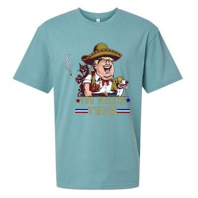 You Missed Twice Cow Western Trump 2024 Cats Dogs Sueded Cloud Jersey T-Shirt