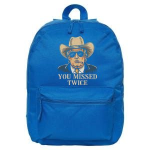 You Missed Twice Western Trump Cow Trump 2024 Us Flag 16 in Basic Backpack