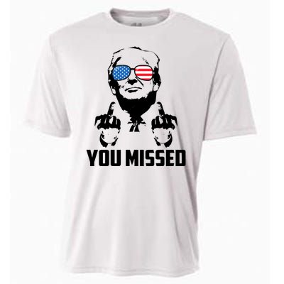 You Missed Trump Middle Finger Usa Funny Cooling Performance Crew T-Shirt