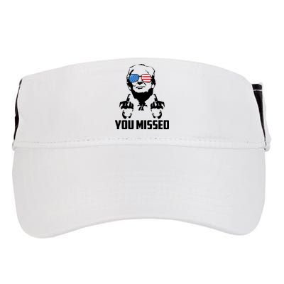 You Missed Trump Middle Finger Usa Funny Adult Drive Performance Visor