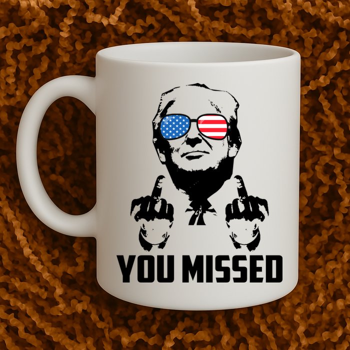 You Missed Trump Middle Finger Usa Funny Mug