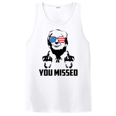 You Missed Trump Middle Finger Usa Funny PosiCharge Competitor Tank