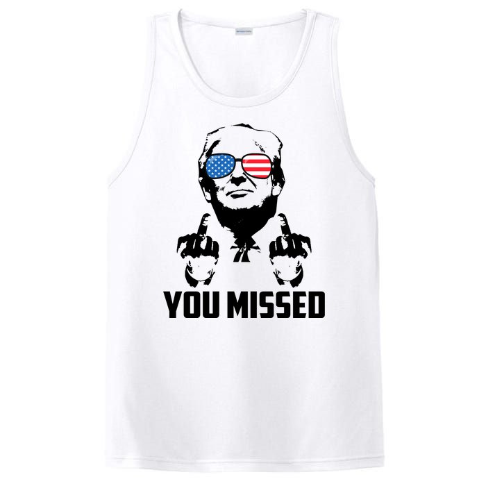 You Missed Trump Middle Finger Usa Funny PosiCharge Competitor Tank