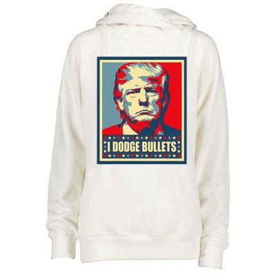 You Missed Trump I Dodge Bullets Womens Funnel Neck Pullover Hood