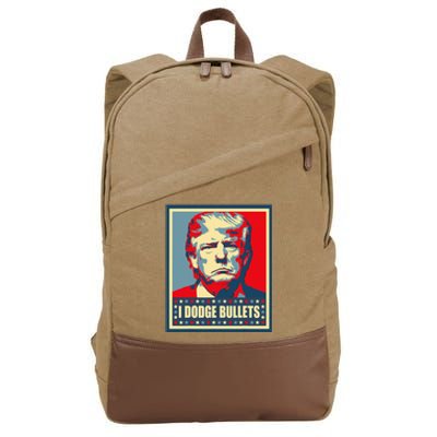 You Missed Trump I Dodge Bullets Cotton Canvas Backpack