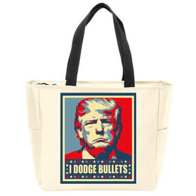 You Missed Trump I Dodge Bullets Zip Tote Bag