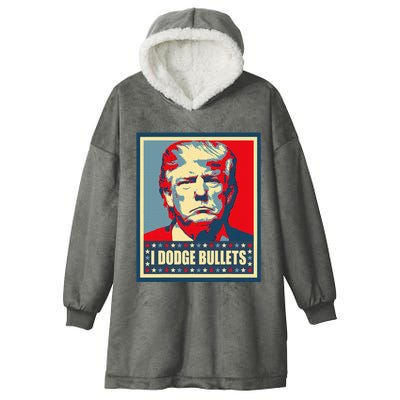 You Missed Trump I Dodge Bullets Hooded Wearable Blanket