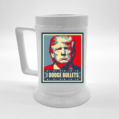 You Missed Trump I Dodge Bullets Beer Stein