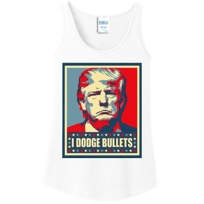 You Missed Trump I Dodge Bullets Ladies Essential Tank