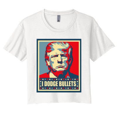 You Missed Trump I Dodge Bullets Women's Crop Top Tee