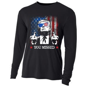 You Missed Trump 2024 Us American Flag Cooling Performance Long Sleeve Crew