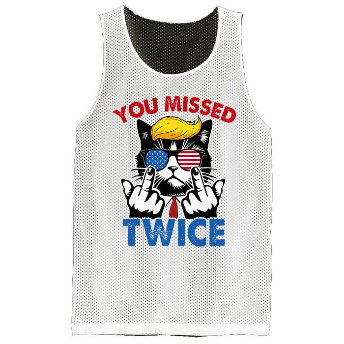 You Missed Twice Trump 2024 Mesh Reversible Basketball Jersey Tank