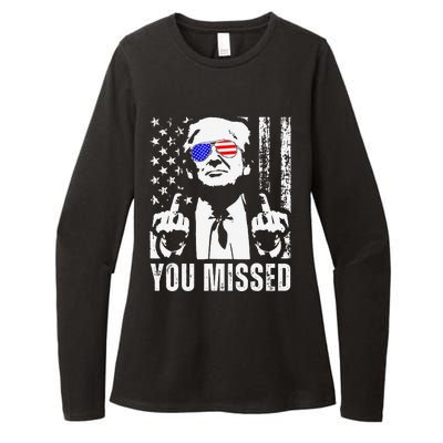 You Missed Trump 2024 Us American Flag Womens CVC Long Sleeve Shirt