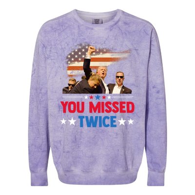 You Missed Twice Colorblast Crewneck Sweatshirt