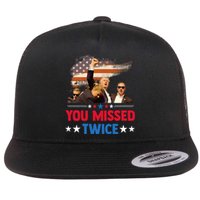 You Missed Twice Flat Bill Trucker Hat