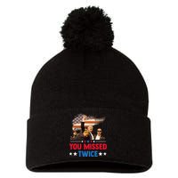 You Missed Twice Pom Pom 12in Knit Beanie