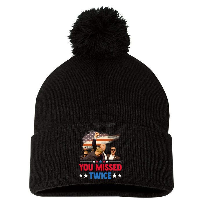 You Missed Twice Pom Pom 12in Knit Beanie