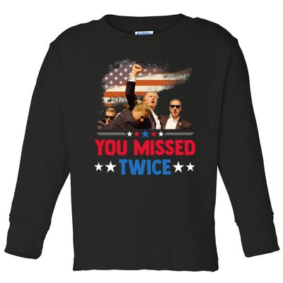 You Missed Twice Toddler Long Sleeve Shirt