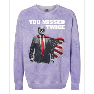 You Missed Twice Trum Colorblast Crewneck Sweatshirt