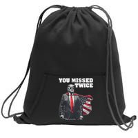 You Missed Twice Trum Sweatshirt Cinch Pack Bag