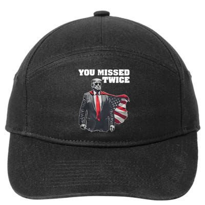 You Missed Twice Trum 7-Panel Snapback Hat