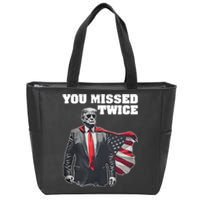 You Missed Twice Trum Zip Tote Bag