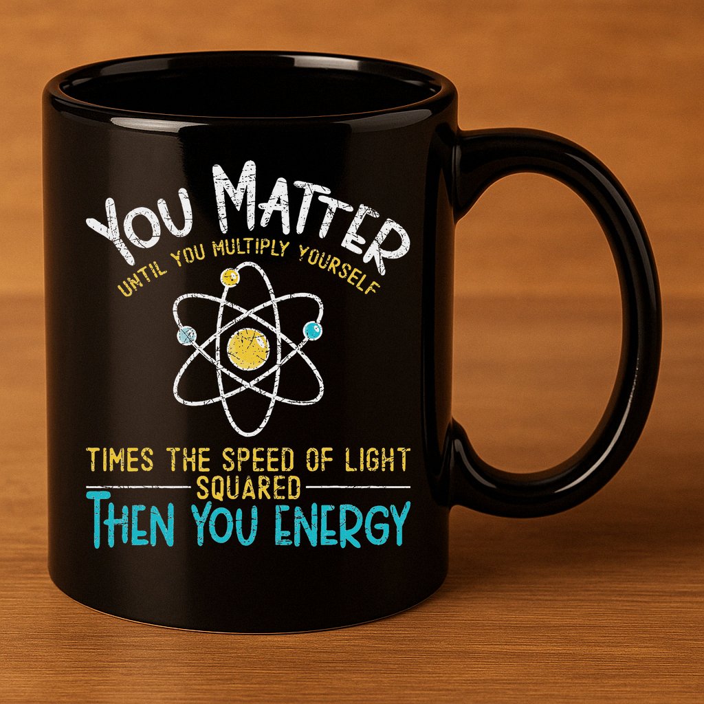 You Matter Until You Multiply Yourself Funny Science Physics 11oz C Handle Ceramic Mug