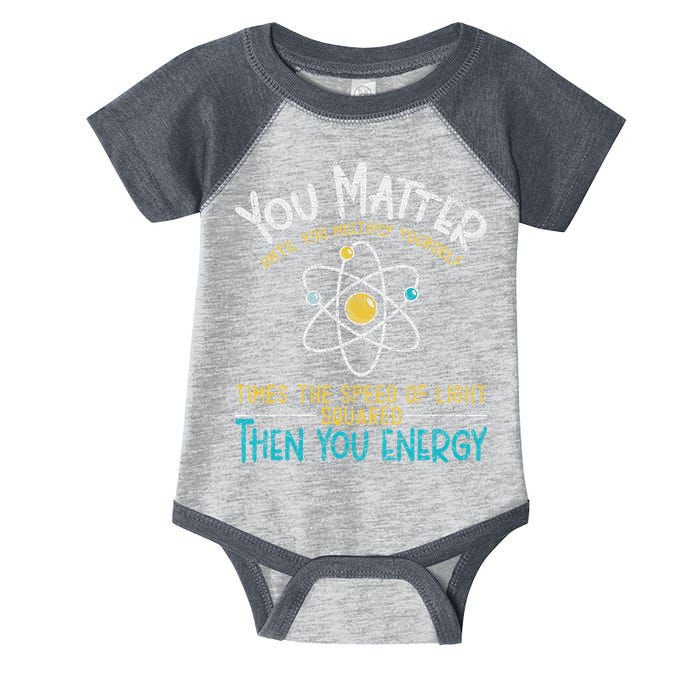 You Matter Until You Multiply Yourself Funny Science Physics Infant Baby Jersey Bodysuit