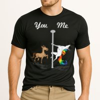 You Me Unicorn Pole Dancing Unicorn Cooling Performance Crew T-Shirt