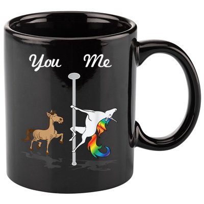 You Me Unicorn Pole Dancing Unicorn 11oz C Handle Ceramic Mug