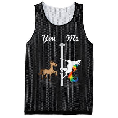 You Me Unicorn Pole Dancing Unicorn Mesh Reversible Basketball Jersey Tank